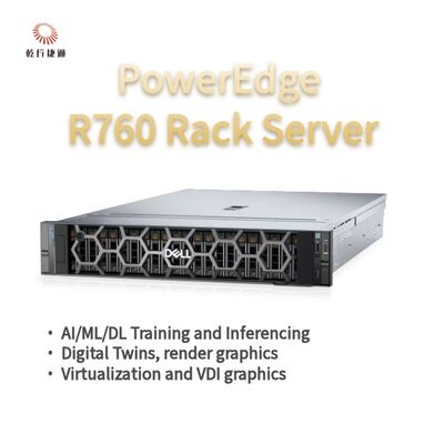 Dell PowerEdge R760 Modelo de servidor de rack, sistema de almacenamiento flash, servidor de CPU XEON