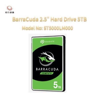 Disco duro Seagate BarraCuda de 2,5" y 5 TB N.º de modelo: ST5000LM000
