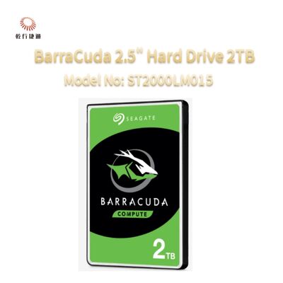 Seagate BarraCuda 2.5" Disco duro 2TB Número de modelo: ST2000LM015