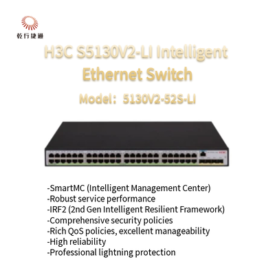 S5130V2-52S-LI H3C S5130V2-LI Interruptor de Ethernet Gigabit inteligente verde