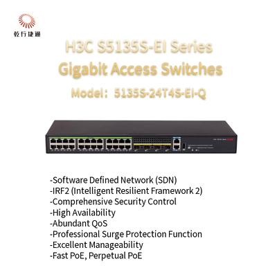 Switches de acceso Gigabit mejorados serie S5135S-24T4S-EI-Q H3C S5135S-EI