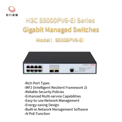 H3C S5000PV6-EI Serie S5008PV6-EI Conmutadores administrados por Gigabit