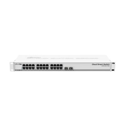Dos interruptores SwOS del Datacom del puerto de SFP+ accionaron 24 interruptores portuarios de Gigabit Ethernet