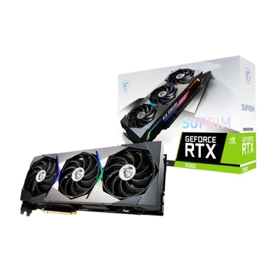 Pedazo de la tarjeta gráfica 384 del juego de MSI GeForce RTX 3080 SUPRIM X 12G no LHR