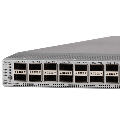 Cisco N9K-C9336C-FX2 Interruptor de centro de datos 1RU 36p 40G/100G QSFP28 10 Gigabit RJ-45 128GB