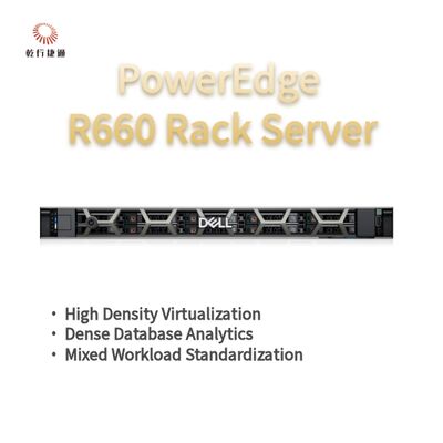 Dell PowerEdge R660 Rack Server, sistema de almacenamiento flash, servidor de procesador Xeon, servidor de almacenamiento personalizado