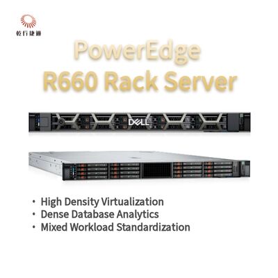 Dell PowerEdge R660 Rack Server, sistema de almacenamiento flash, servidor de procesador Xeon, servidor de almacenamiento personalizado
