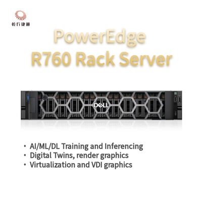 Dell PowerEdge R760 Modelo de servidor de rack, sistema de almacenamiento flash, servidor de CPU XEON