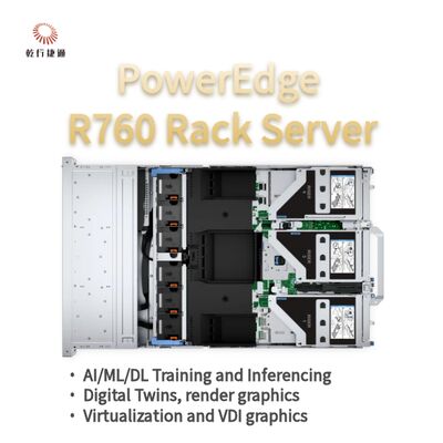 Dell PowerEdge R760 Modelo de servidor de rack, sistema de almacenamiento flash, servidor de CPU XEON