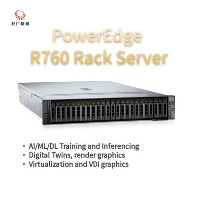 Dell PowerEdge R760 Modelo de servidor de rack, sistema de almacenamiento flash, servidor de CPU XEON