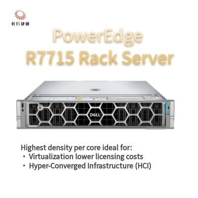 Servidor de almacenamiento en rack Dell PowerEdge R7715, servidor de almacenamiento personalizado, servidor de 2 vías