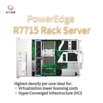 Servidor de almacenamiento en rack Dell PowerEdge R7715, servidor de almacenamiento personalizado, servidor de 2 vías