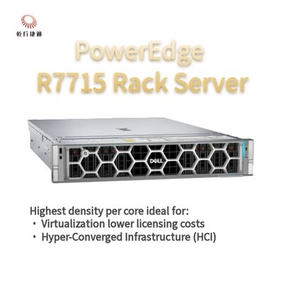 Servidor de almacenamiento en rack Dell PowerEdge R7715, servidor de almacenamiento personalizado, servidor de 2 vías