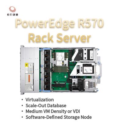 Servidor en Rack Dell PowerEdge R570 con 144 núcleos, 384 TB de almacenamiento y diseño energéticamente eficiente