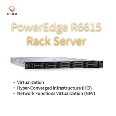 Servidor en Rack Dell PowerEdge R6615 de 1U con 128 de Memoria y Refrigeración Líquida Directa, servidor de almacenamiento personalizado, servidor de 2 vías