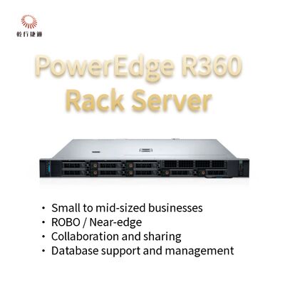 PowerEdge R360 1U Rack Server con la serie Intel Xeon 6300, 128 GB de memoria DDR5 y soporte de GPU