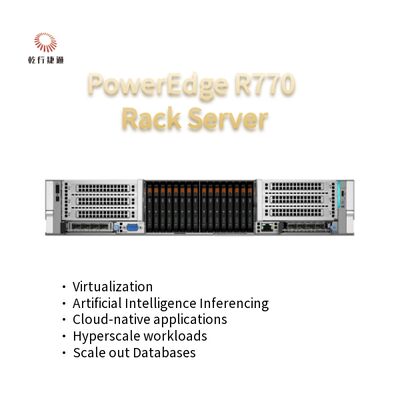 Servidor de rack PowerEdge R770 de 2U y doble zócalo con procesadores Intel Xeon 6