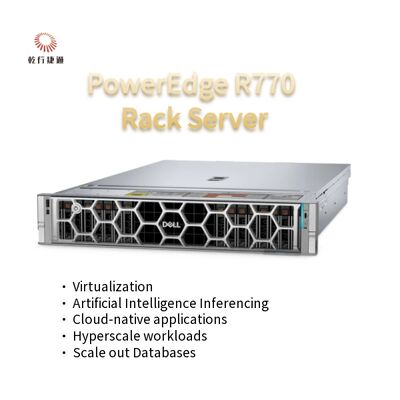 Servidor de rack PowerEdge R770 de 2U y doble zócalo con procesadores Intel Xeon 6