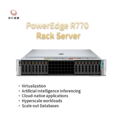 Servidor de rack PowerEdge R770 de 2U y doble zócalo con procesadores Intel Xeon 6