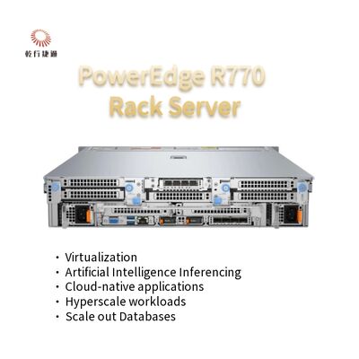 Servidor de rack PowerEdge R770 de 2U y doble zócalo con procesadores Intel Xeon 6
