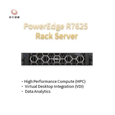 2U Dos Sockets PowerEdge R7625 Rack Servidor 4a generación AMD EPYCTM Procesadores hasta 8x PCIe Gen5 ranuras 12 x 2,5" SSDs SATA/SAS