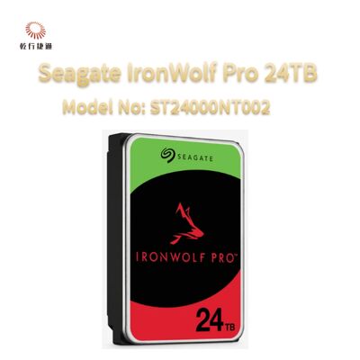 Seagate IronWolf Pro 24TB Número de modelo: ST24000NT002