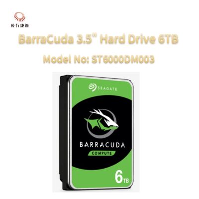 Seagate BarraCuda 3.5" Disco duro 6TB Número de modelo: ST6000DM003