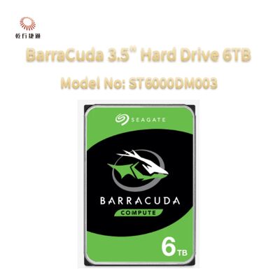 Seagate BarraCuda 3.5" Disco duro 6TB Número de modelo: ST6000DM003