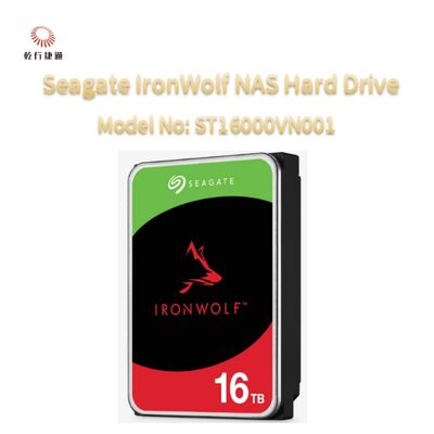 Disco Duro Seagate IronWolf® para Almacenamiento Conectado en Red (NAS) Modelo: ST16000VN001