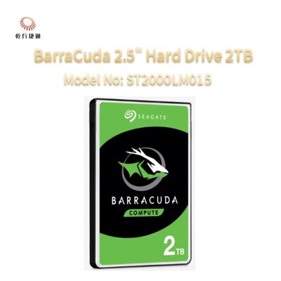 Seagate BarraCuda 2.5" Disco duro 2TB Número de modelo: ST2000LM015