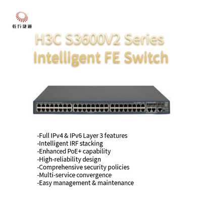 Conmutador Fast Ethernet inteligente IRF serie H3C S3600V2 S3600V2-52TP-SI