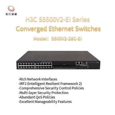 Conmutadores Ethernet convergentes de alto rendimiento serie S5500V2-28C-EI H3C S5500V2-EI