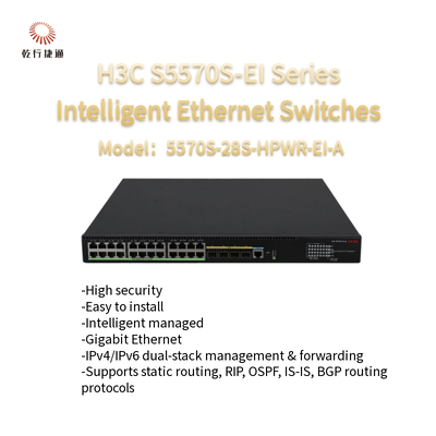 Los componentes de las unidades de la serie H3C S5570S-EI 5570S-28S-HPWR-EI-A