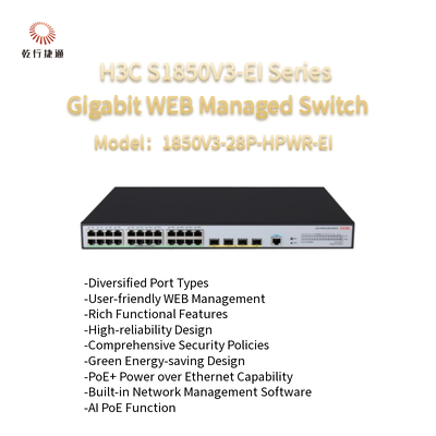 H3C S1850V3-EI Serie 1850V3-28P-HPWR-EI Gigabit WEB Conmutador administrado