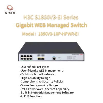 H3C S1850V3-EI Serie 1850V3-10P-HPWR-EI Gigabit WEB Conmutador administrado