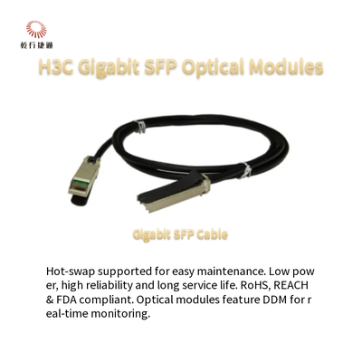 Módulos ópticos SFP Gigabit H3C de bajo consumo de energía y SFP-GE-LX-SM1310-S intercambiable en caliente