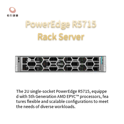 PowerEdge R5715 Servidor de almacenamiento de rack 2U Plataforma de enchufe único de quinta generación Procesador AMD EPYC