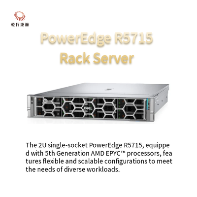 PowerEdge R5715 Servidor de almacenamiento de rack 2U Plataforma de enchufe único de quinta generación Procesador AMD EPYC