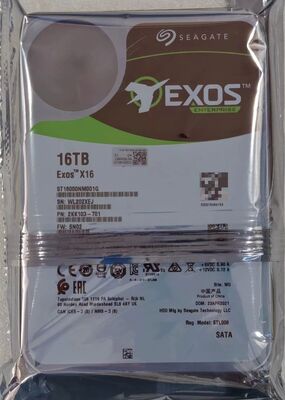 Seagate ST16000NM001G 16TB HDD SATA 3,5 pulgadas con ranuras de apagado