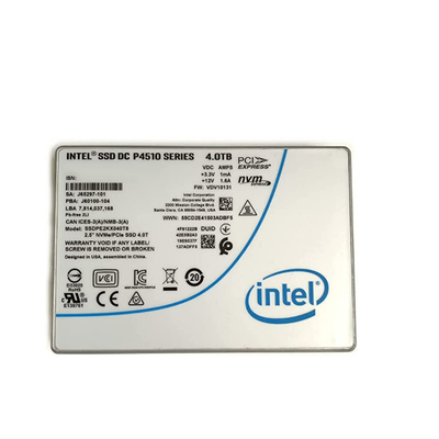 SSD DC P4510 2,5 U.2 NVMe PCIe SSDPE2KX040T8 SSDPE2KX040T801 de Intel 4TB de los servidores